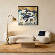 Bond IV - Matte Canvas, Framed (Multi-color)