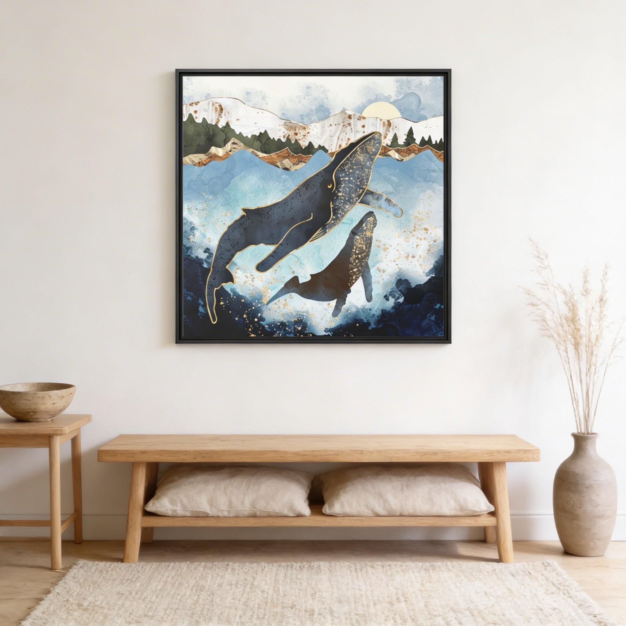 Bond V - Matte Canvas, Framed (Multi-color)
