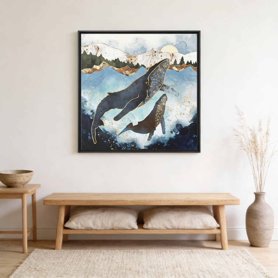 Bond V - Matte Canvas, Framed (Multi-color)