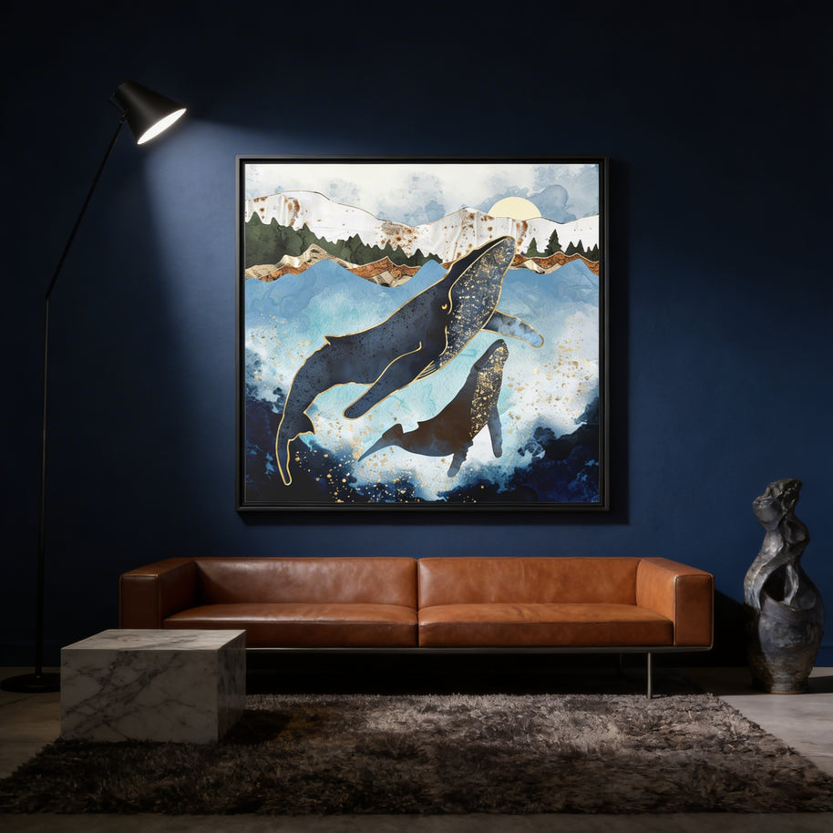 Bond V - Matte Canvas, Framed (Multi-color)