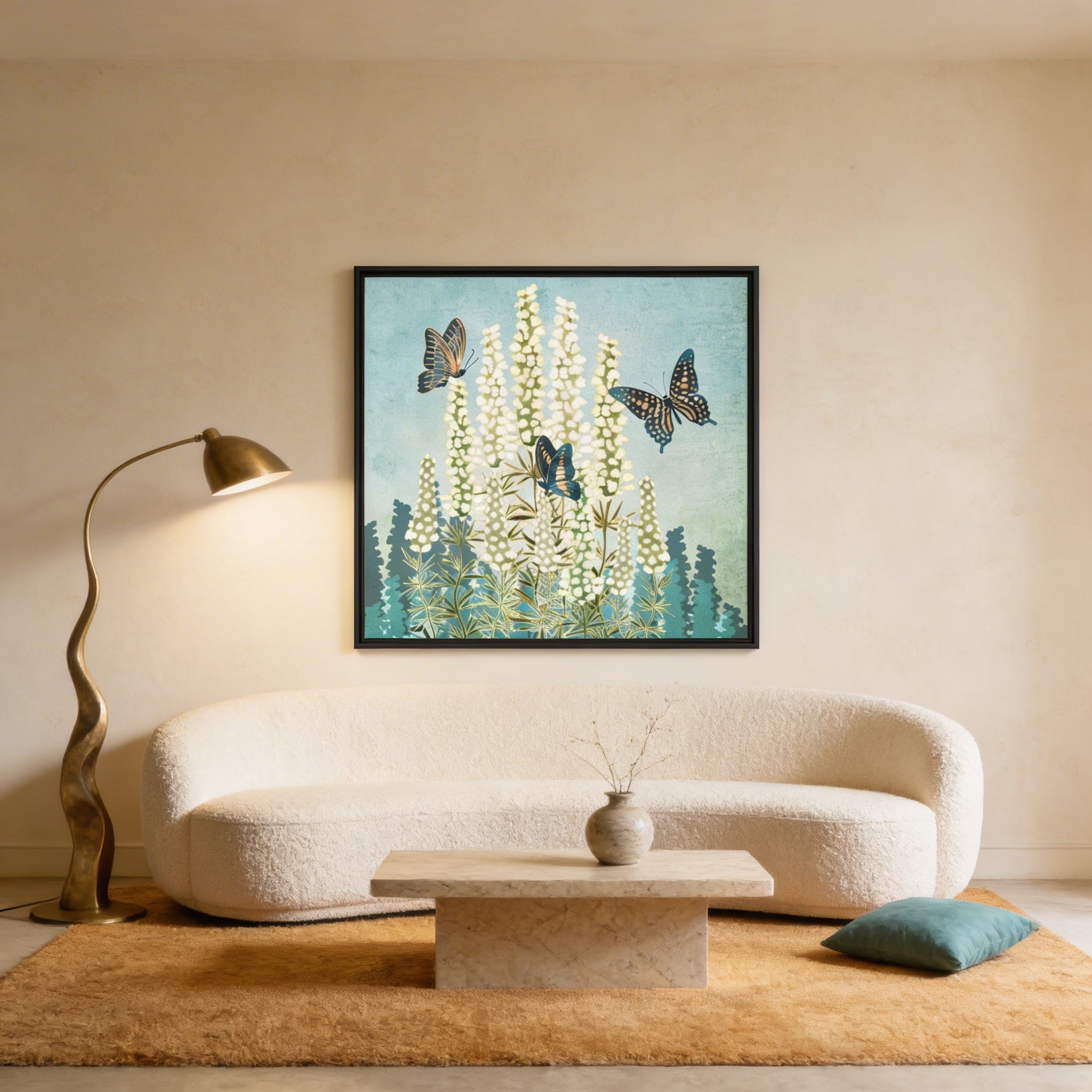 Butterfly Garden - Matte Canvas, Framed (Multi-color)