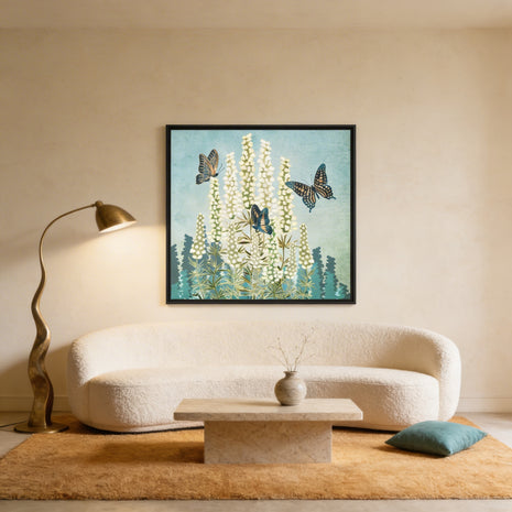 Butterfly Garden - Matte Canvas, Framed (Multi-color)
