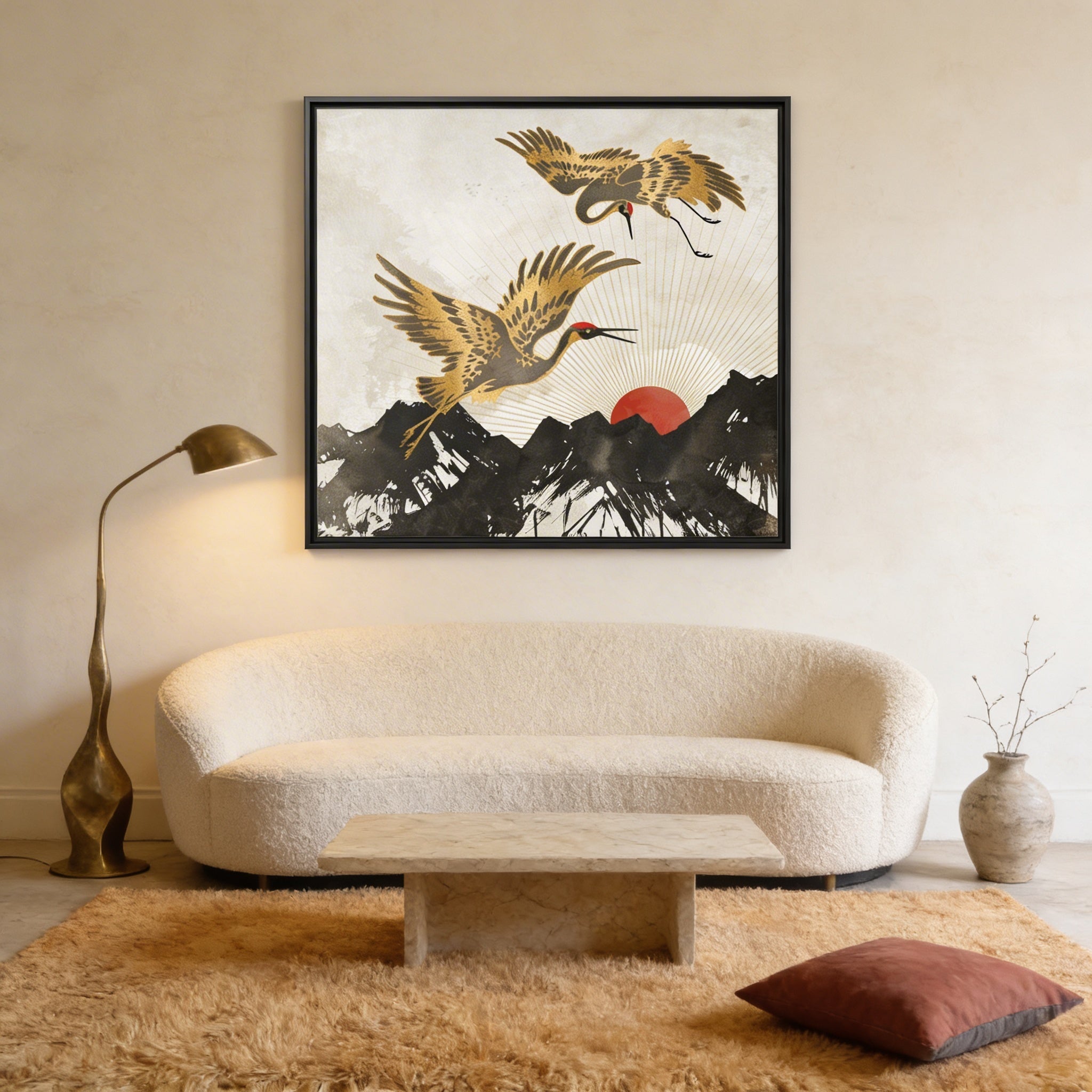 Elegant Flight II - Matte Canvas, Framed (Multi-color)