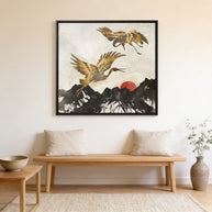 Elegant Flight II - Matte Canvas, Framed (Multi-color)