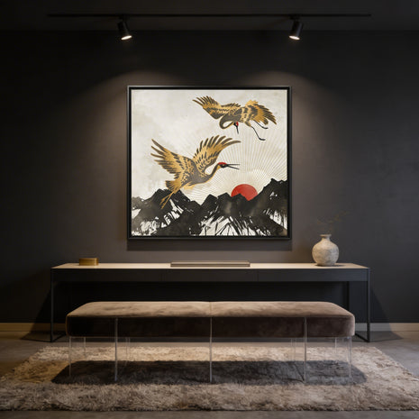 Elegant Flight II - Matte Canvas, Framed (Multi-color)