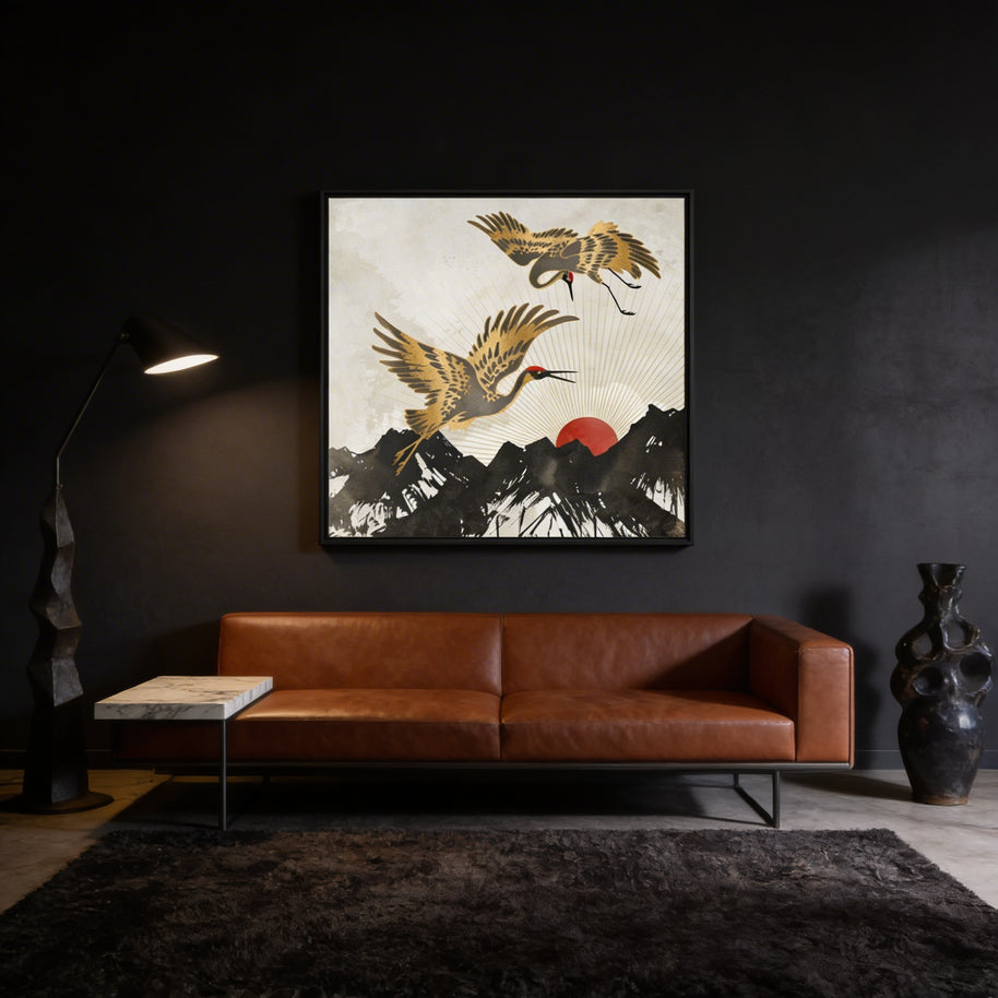 Elegant Flight II - Matte Canvas, Framed (Multi-color)