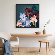 Iris Abstract - Matte Canvas, Framed (Multi-color)