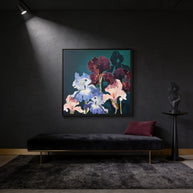 Iris Abstract - Matte Canvas, Framed (Multi-color)