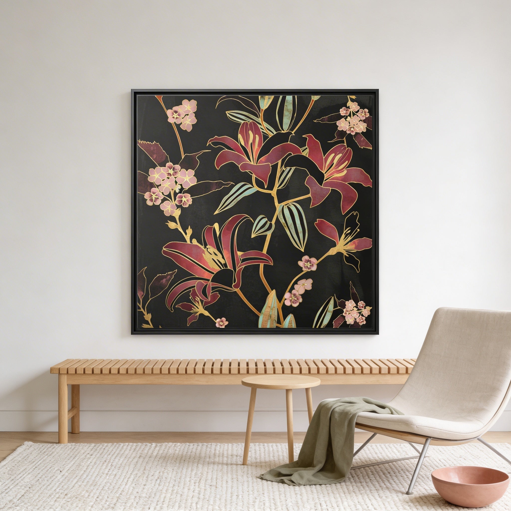 Lily - Matte Canvas, Framed (Multi-color)