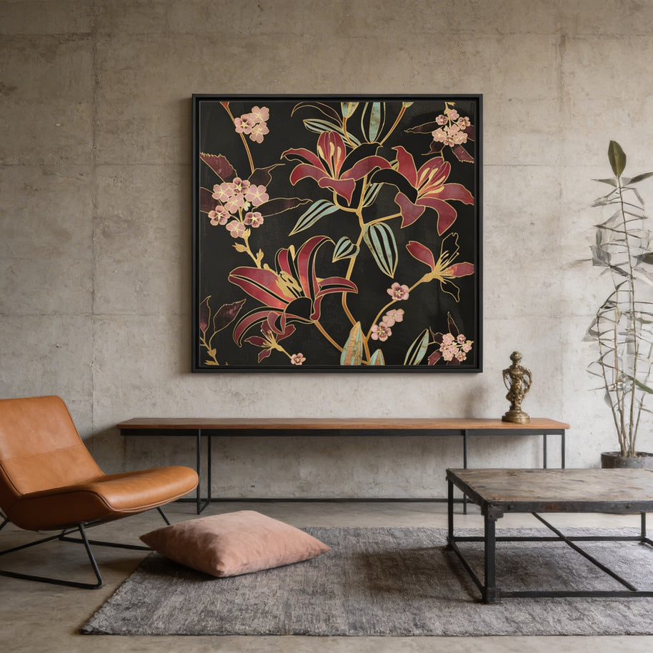 Lily - Matte Canvas, Framed (Multi-color)