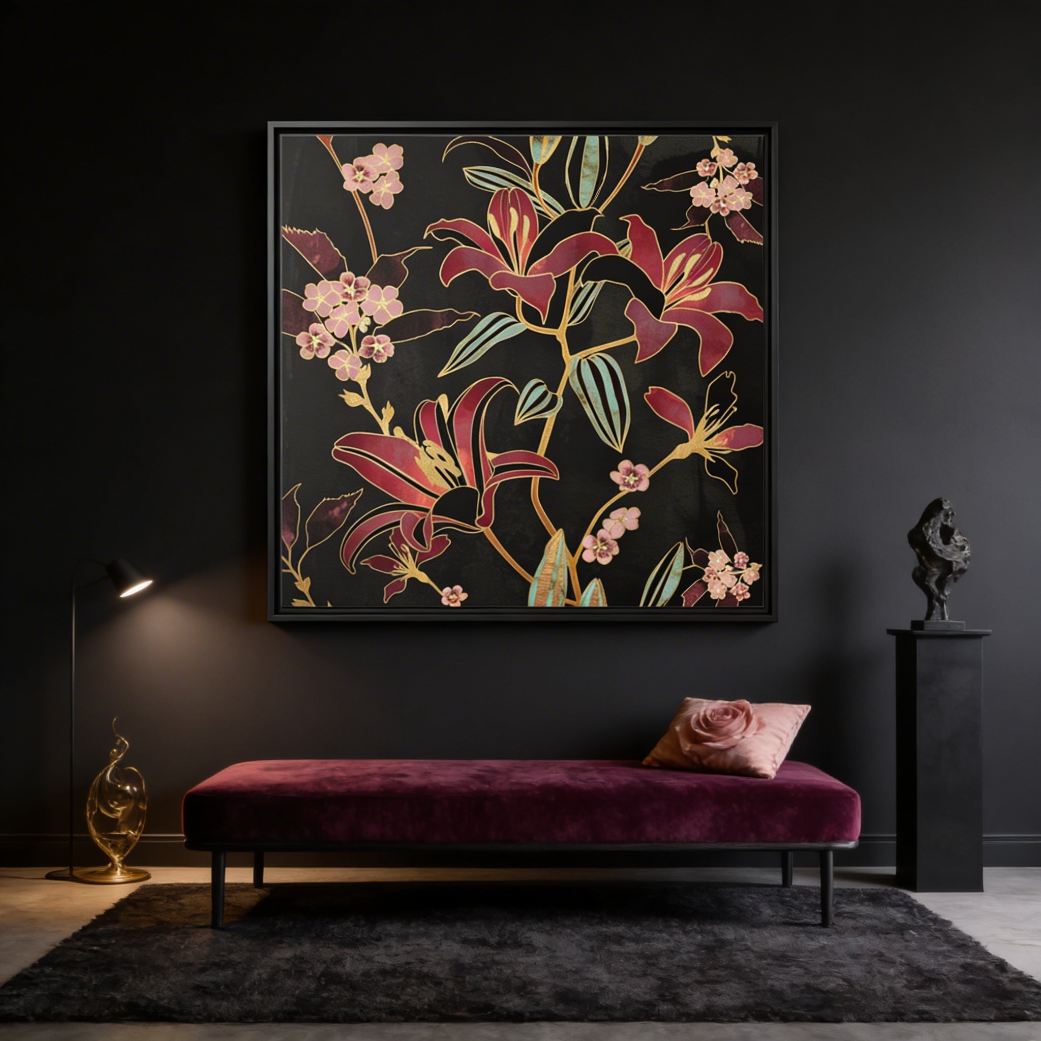 Lily - Matte Canvas, Framed (Multi-color)