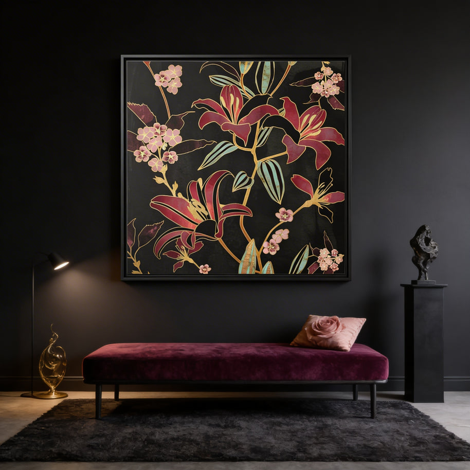 Lily - Matte Canvas, Framed (Multi-color)