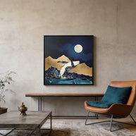 Live Free - Matte Canvas, Framed (Multi-color)