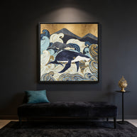 Bond IV - Matte Canvas, Framed (Multi-color)