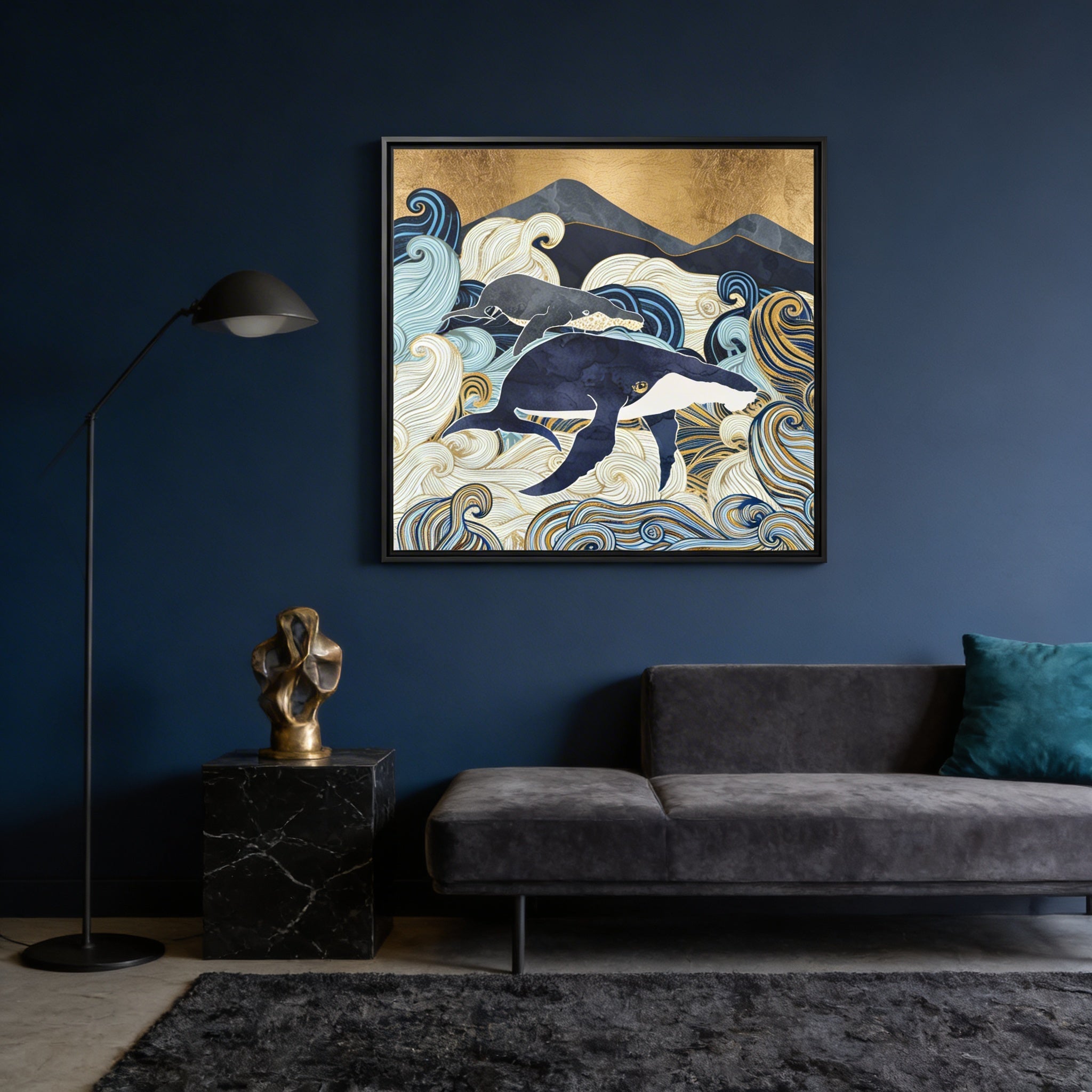 Bond IV - Matte Canvas, Framed (Multi-color)