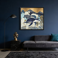 Bond IV - Matte Canvas, Framed (Multi-color)