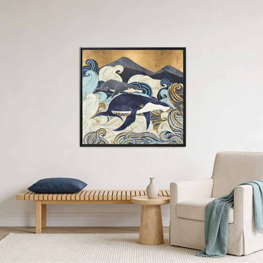 Bond IV - Matte Canvas, Framed (Multi-color)