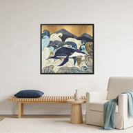 Bond IV - Matte Canvas, Framed (Multi-color)