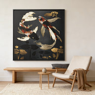 Metallic Koi IV - Matte Canvas, Framed (Multi-color)