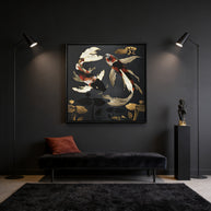 Metallic Koi IV - Matte Canvas, Framed (Multi-color)