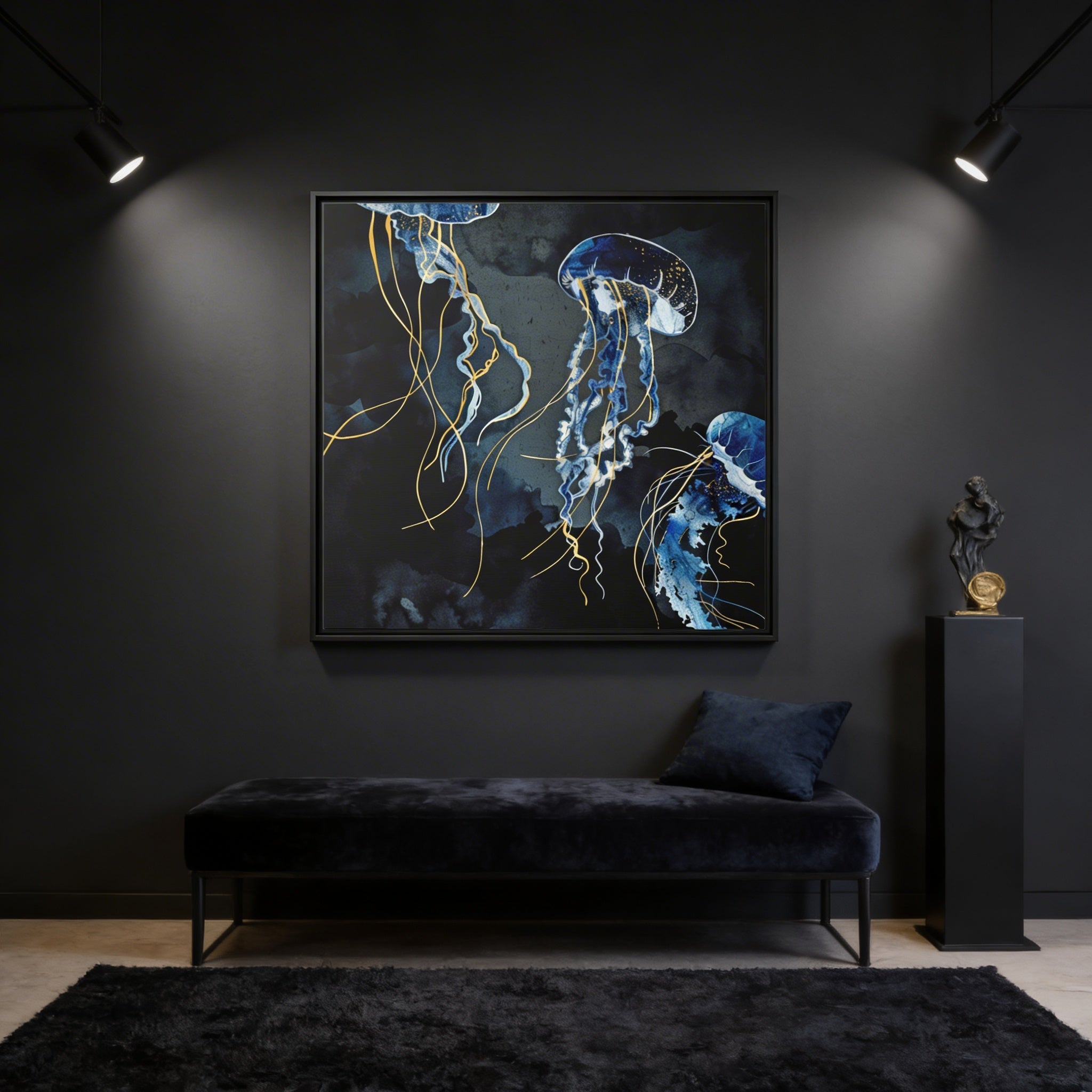 Metallic Ocean III - Matte Canvas, Framed (Multi-color)