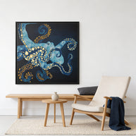 Metallic Octopus VII - Matte Canvas, Framed (Multi-color)
