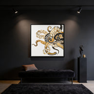 Metallic Octopus - Matte Canvas, Framed (Multi-color)