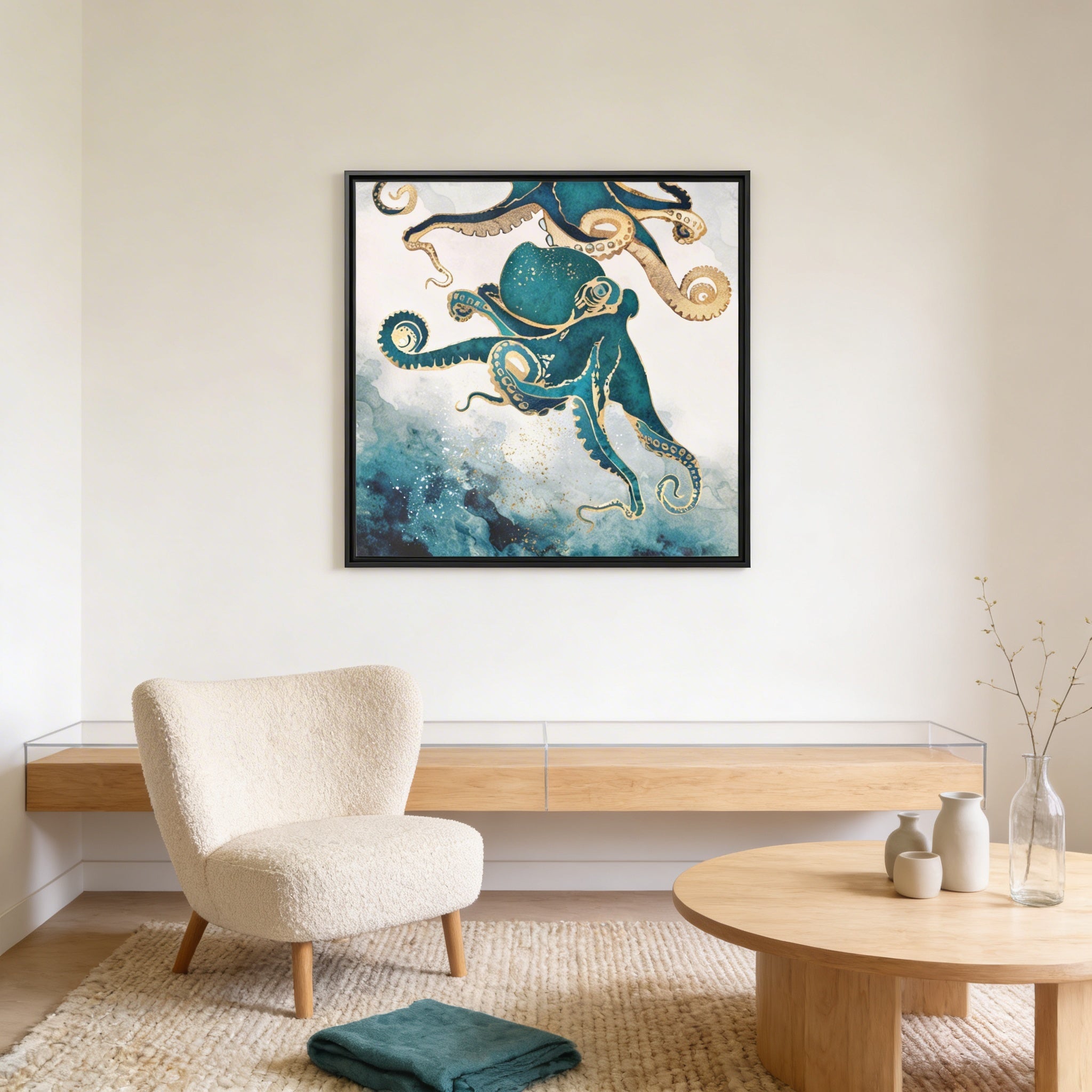 Underwater Dream V - Matte Canvas, Framed (Multi-color)