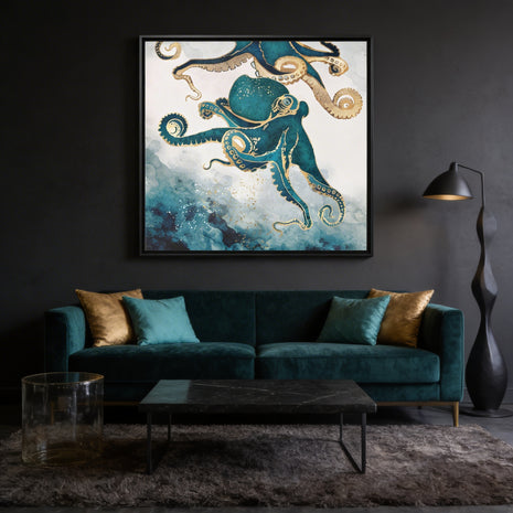 Underwater Dream V - Matte Canvas, Framed (Multi-color)