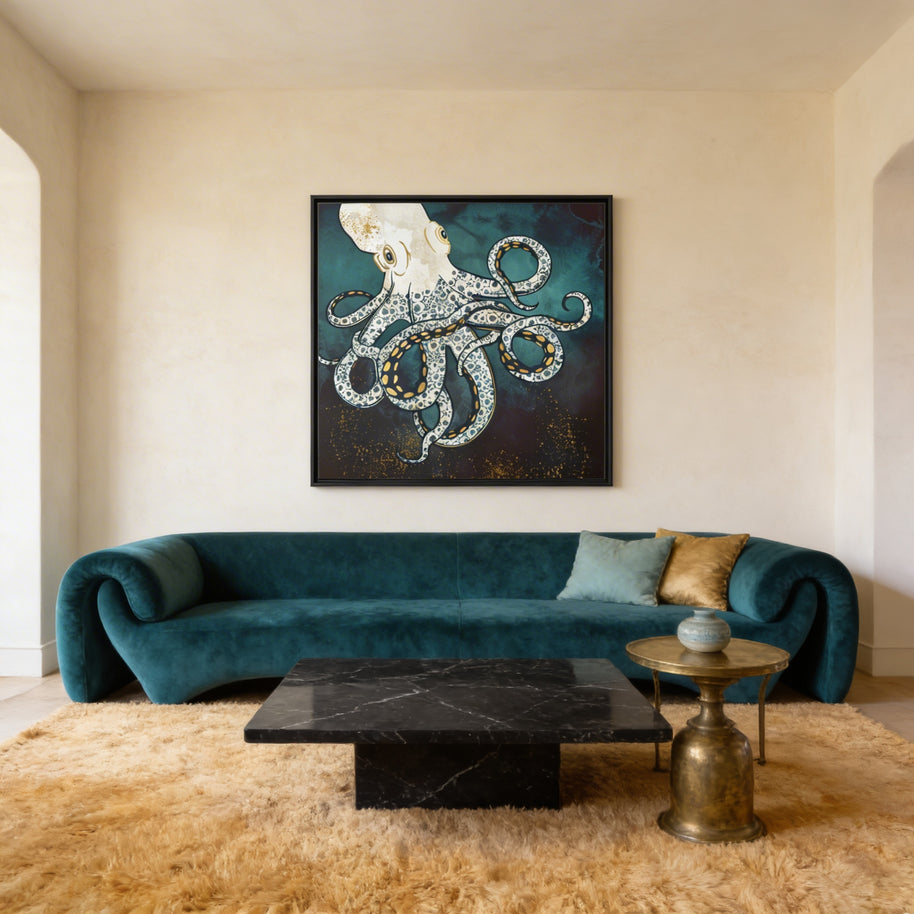 Underwater Dream VII - Matte Canvas, Framed (Multi-color)