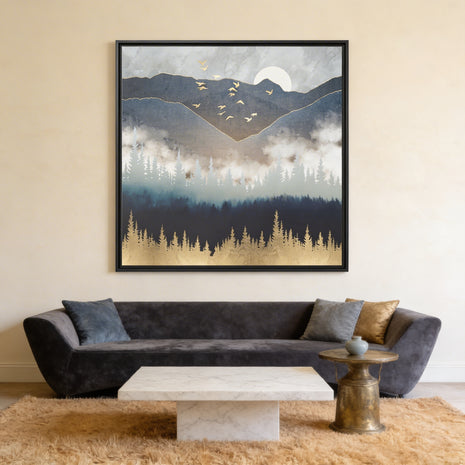 Blue Mountain Mist - Matte Canvas, Framed (Multi-color)