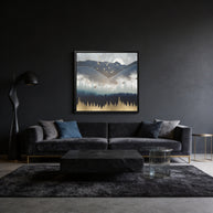 Blue Mountain Mist - Matte Canvas, Framed (Multi-color)