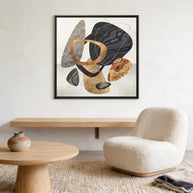 Abstract Pebbles III - Matte Canvas, Framed (Multi-color)