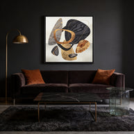 Abstract Pebbles III - Matte Canvas, Framed (Multi-color)