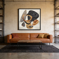 Abstract Pebbles III - Matte Canvas, Framed (Multi-color)