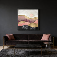 Blush Sun - Matte Canvas, Framed (Multi-color)