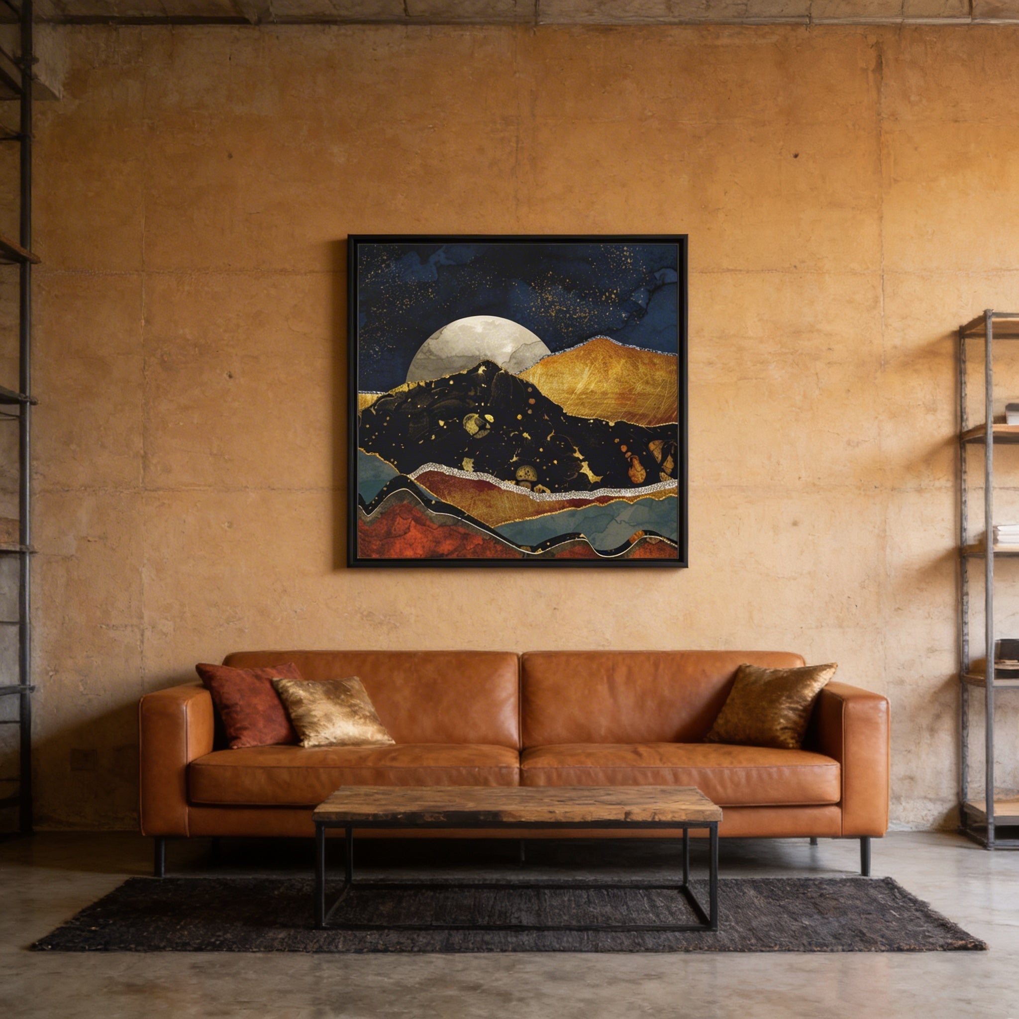 Bronze Night - Matte Canvas, Framed (Multi-color)