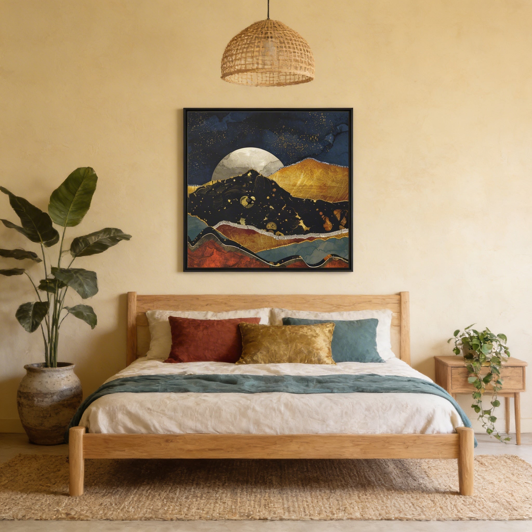 Bronze Night - Matte Canvas, Framed (Multi-color)