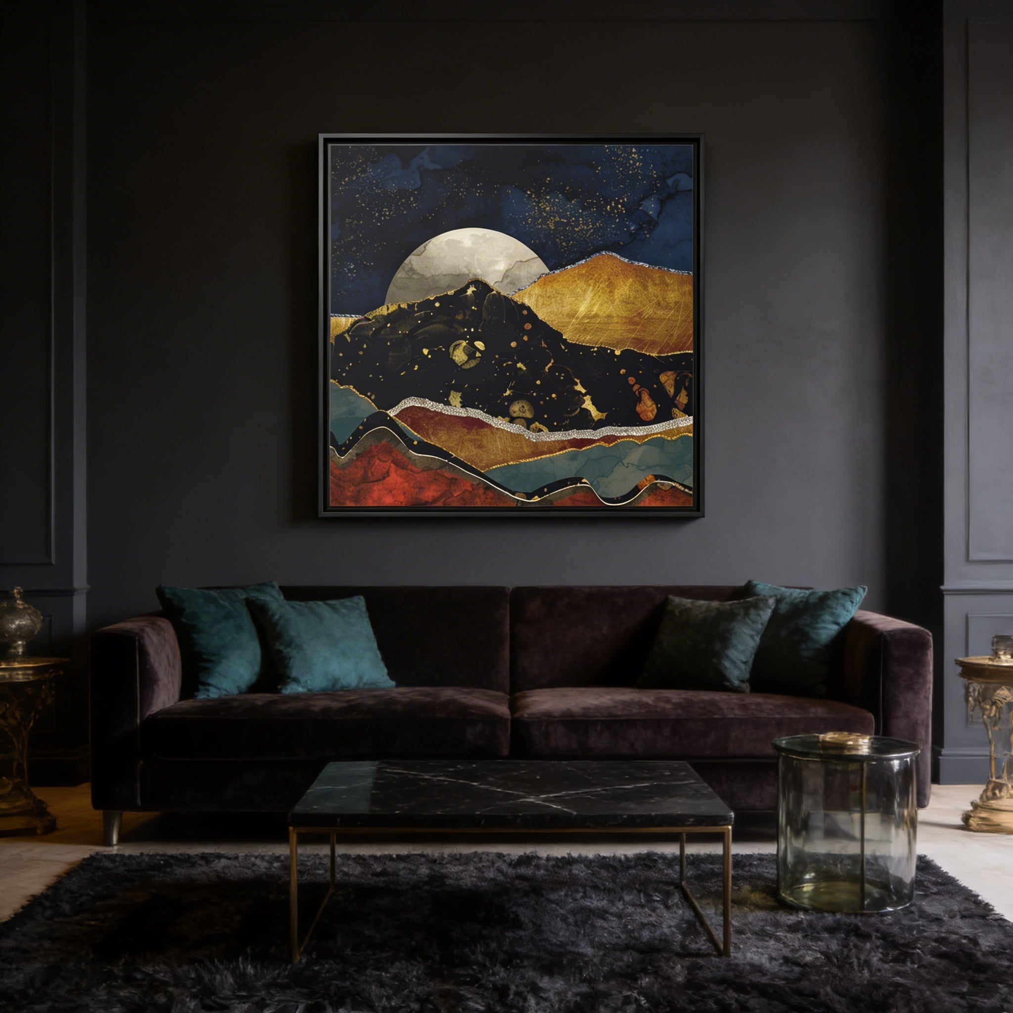 Bronze Night - Matte Canvas, Framed (Multi-color)