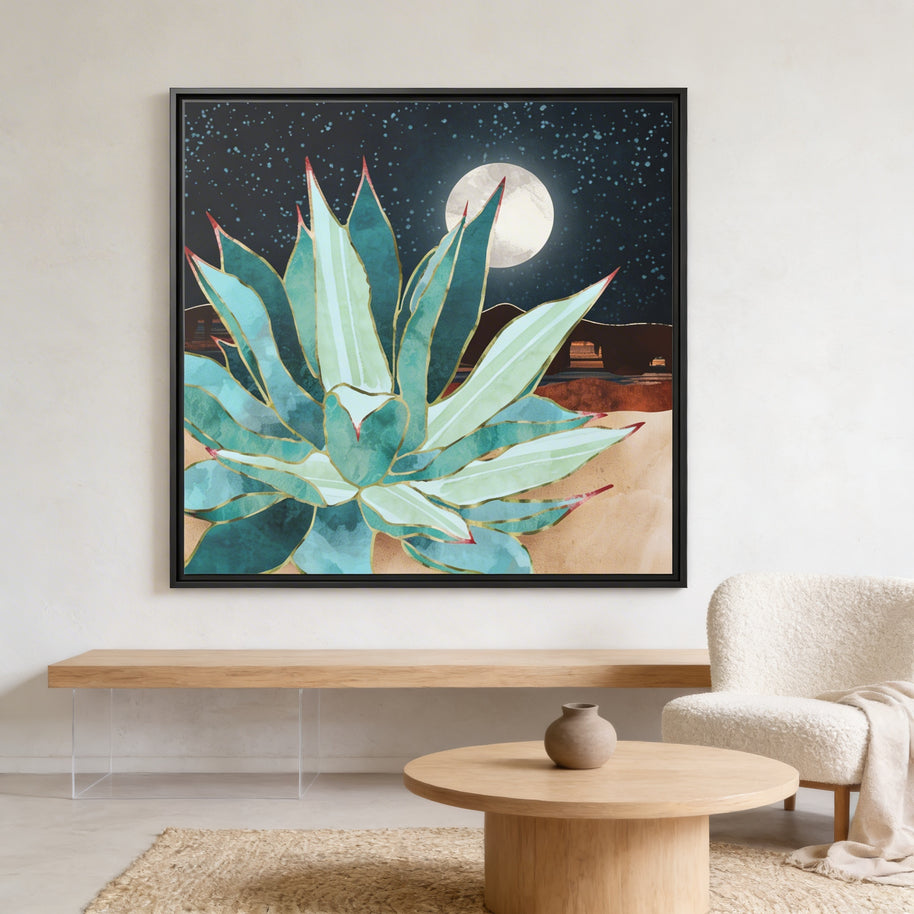 Desert Agave - Matte Canvas, Framed (Multi-color)