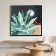 Desert Agave - Matte Canvas, Framed (Multi-color)