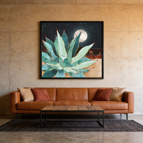 Desert Agave - Matte Canvas, Framed (Multi-color)