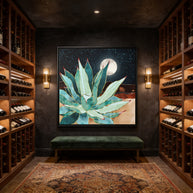 Desert Agave - Matte Canvas, Framed (Multi-color)