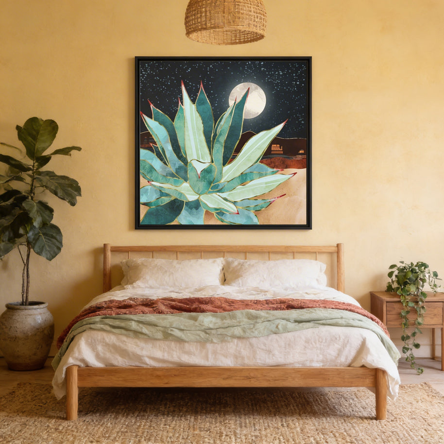 Desert Agave - Matte Canvas, Framed (Multi-color)