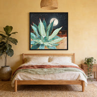 Desert Agave - Matte Canvas, Framed (Multi-color)