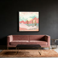 Desert Mountain - Matte Canvas, Framed (Multi-color)
