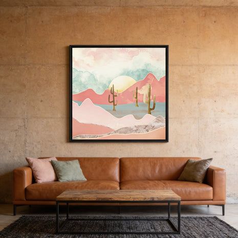Desert Mountain - Matte Canvas, Framed (Multi-color)