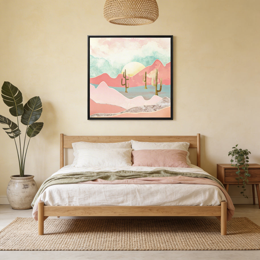 Desert Mountain - Matte Canvas, Framed (Multi-color)