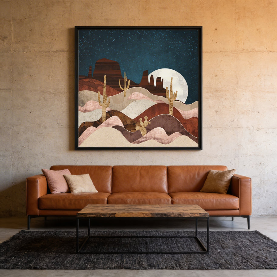 Desert Stars - Matte Canvas, Framed (Multi-color)