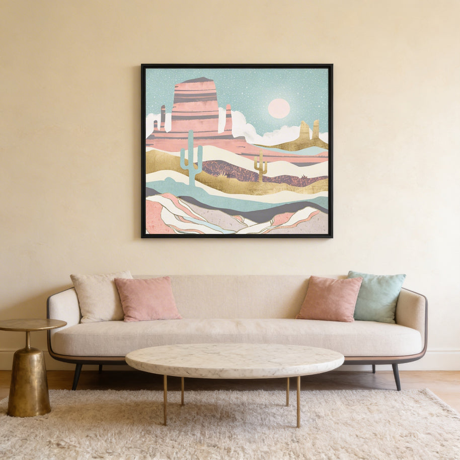 Desert Sun - Matte Canvas, Framed (Multi-color)